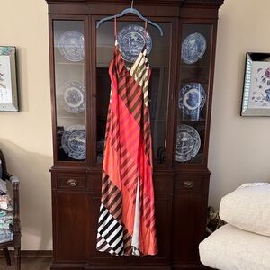 Hutch Multicolor Striped Maxi Dress in Pink, Orange & Brown